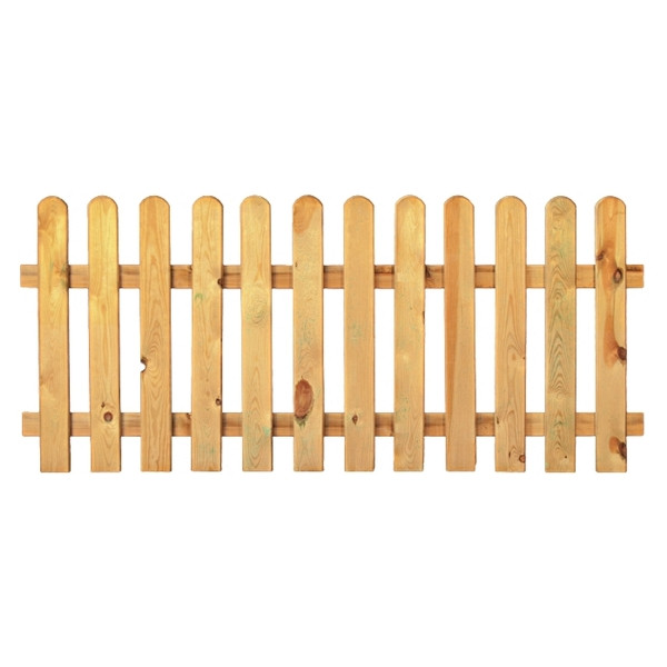 T&J HEIKO-Gartenzaun gerade, 180 x 60 cm, kdi-grün, Latten 20/90 mm, glatt, Riegel 28/70 mm, 26211