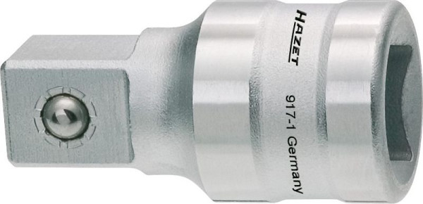 Hazet Verlängerung, Vierkant hohl 12,5 mm, Vierkant massiv 12,5 mm, Mit Kugelsicherung, Abmessungen / Länge: 45 mm, 917-1