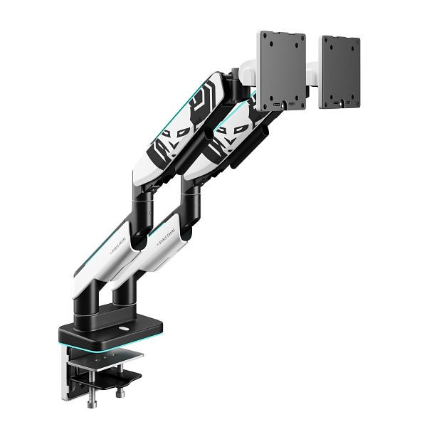 Diablo Chairs Doppelhalterung für 49-Zoll-Monitore, schwarz-weiß, X-Arm Dual RGB, 1875