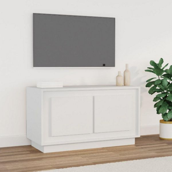 vidaXL TV-Schrank Weiß 80x35x45 cm Holzwerkstoff, 819852