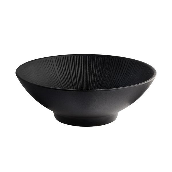 APS Schale NERO - Melamin, Ø 29 cm, 2,8 Liter, schwarz, stapelbar, spülmaschinengeeignet, 85288