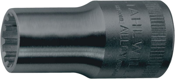 STAHLWILLE 12,5 mm (1/2") Steckschlüsseleinsatz Nr.50aPLSP Spline Schlüsselweite 7/16 " Länge 50 mm, 03013028