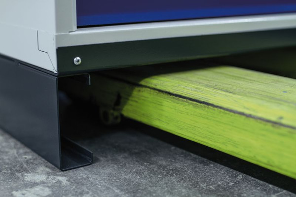KLW Hubwagensockel mit Trägerblech, für Wertfachschrank 08/87S-4 (400 x 500 mm B x T), HS100-400-500