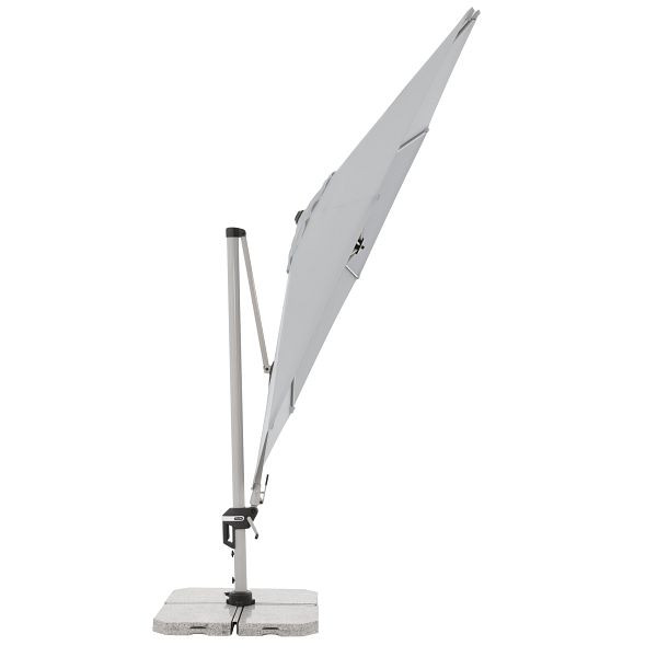 doppler Pendelschirm ACTIVE 370, circa 370cm, 8 teilig, Design 827 hellgrau, 446251827