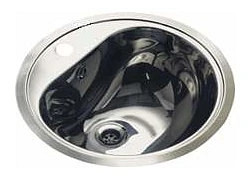 DREILICH Edelstahlverarbeitung Waschbecken Uranus 500/ Oberfläche innen poliert, 3502180049