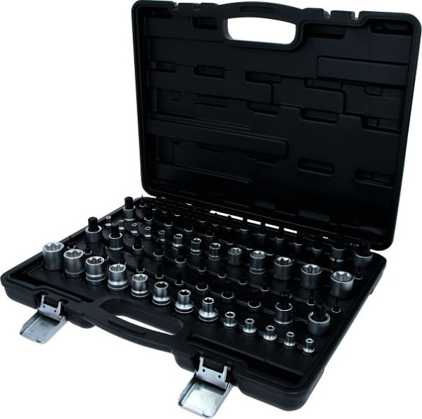 KS Tools 1/4"+3/8"+1/2" Torx-Steckschlüssel-Satz, 77-tlg, 911.0077