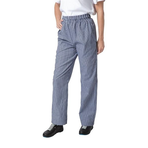 Whites Unisex Kochhose Vegas blau weiß kleinkariert M, B311-M