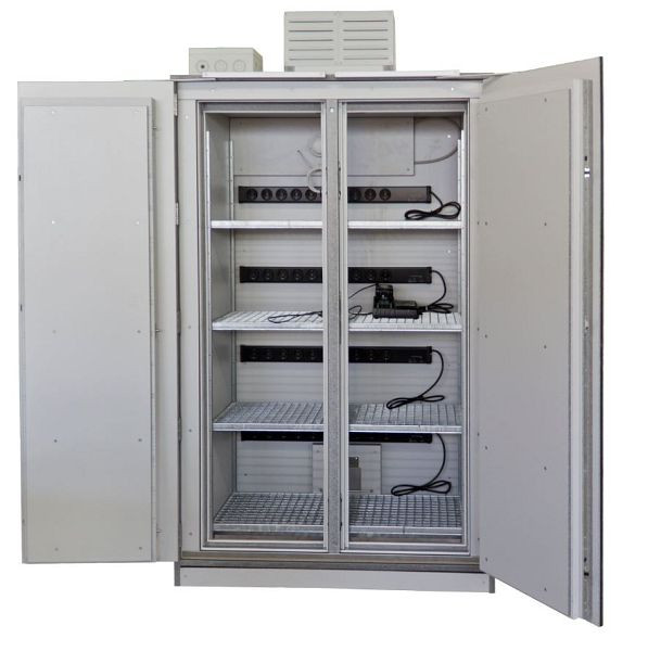 Cemo Akku-Ladeschrank 12/20 FWF90-GS, 4 x 10 Steckdosen, 400 V, grau, 11963