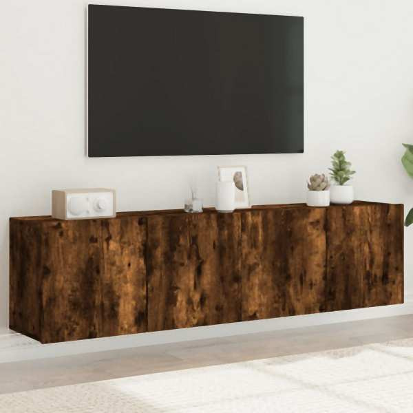 vidaXL TV-Wandschränke 2 Stück Räuchereiche 80x30x41 cm, 836961