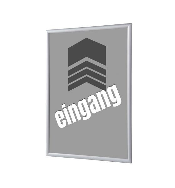 Showdown Displays Klapprahmen A4 Komplettset Eingang Grau Deutsch, KRA4G25LPPI462