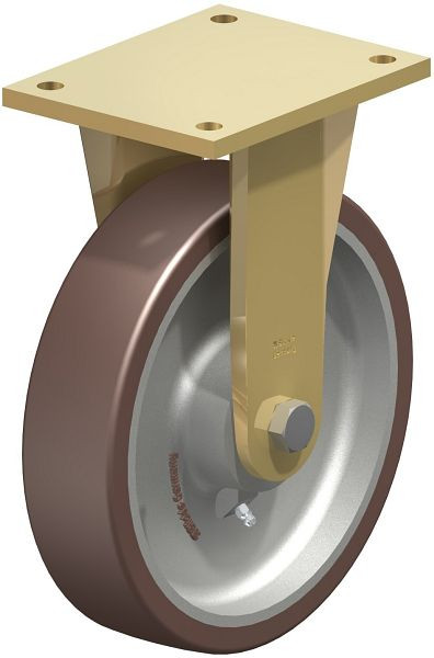 Blickle BS-GB 250K Stahlgeschweißte Schwerlast-Bockrolle, Blickle Besthane®, Braun, 742639