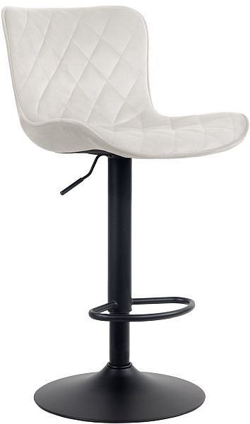 CLP Barhocker Emma Samt, creme, 321023, 4251756480035