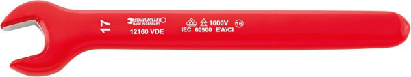 STAHLWILLE VDE-Einmaulschlüssel Nr.12160 VDE Schlüsselweite 10 mm Länge 140,7 mm, 44180010