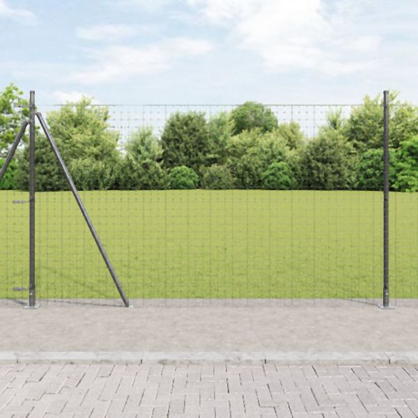 vidaXL Zaunpfosten Set aus 104 Grau Beton 3,2 x 3,2 x 83,5 cm, 3350250