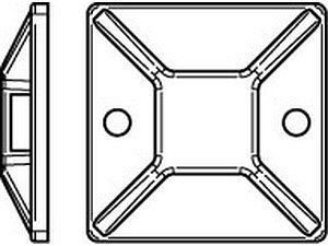 ART 82554 Befestigungssockel PA66 natur 19 x 19 B= max. 4,1 VE=S (100 Stück)