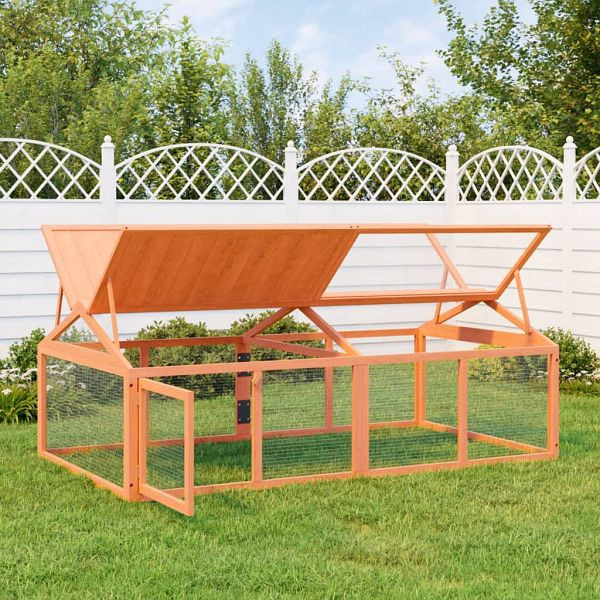 vidaXL Freilaufgehege Braun 200x112,5x74 cm Massivholz Kiefer, 172300