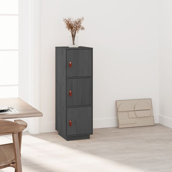 vidaXL Highboard Grau 34x40x108,5 cm Massivholz Kiefer, 820169
