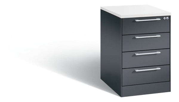 C+P Karteischrank Asisto, H710xB440xT600mm, Farbe: Schwarzgrau, Bügelgriff, 146275-422 S10029