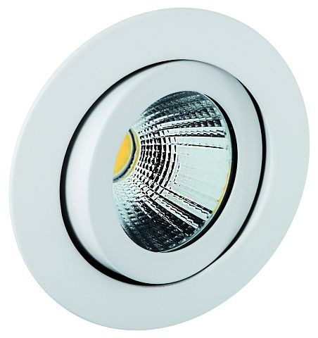 rutec LED-Einbaustrahler 8W weiß mit Konverter dimmbar 2700K 25° 350 mA CRI90 mit Scheibe, ALU57351UWWD