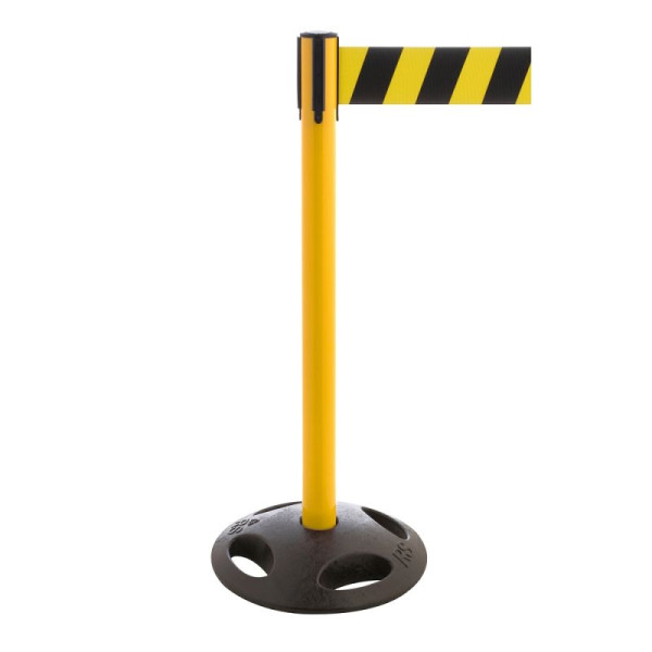 Stein HGS Personenleitsystem -P-Line Maxi-, gelb, schwarz/gelb diagonal (schraffiert), mit Gurtendstück (Standard), 34175e-1702