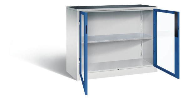 C+P Werkzeugschrank Acurado, H1000xB1200xT500mm, Farbe: Lichtgrau / Enzianblau, Muldengriff, 8831-0552 S10014