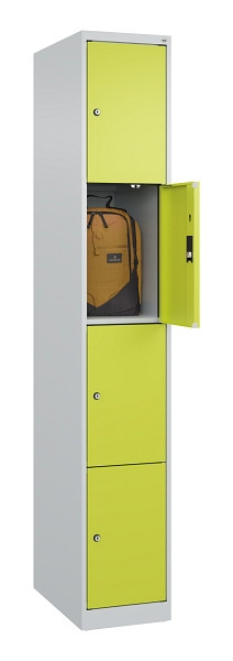 C+P Schließfachschrank Evolo PLUS, 4 Fächer, 1850x300x500mm, 7035/0024, 049000-104 S10015