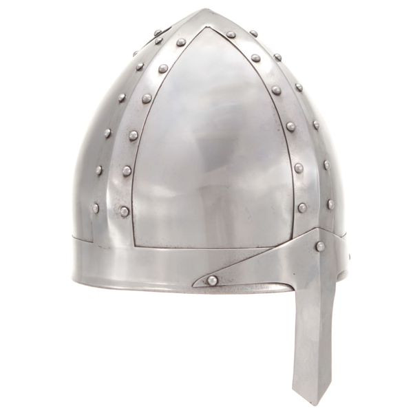 vidaXL Mittelalterlicher Ritterhelm Antik Replik LARP Silbern Stahl, 286216