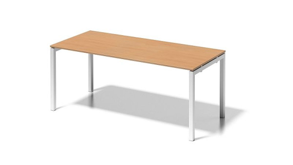 Bisley Cito Schreibtisch, 730 mm höhenfixes U-Gestell, H 19 x B 1800 x T 800 mm, buche/verkehrsweiß, DUF1808BC396