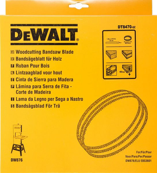 DeWalt Bandsägeblatt 2215x4x0,6mm 1,8mm, speziell gehärtete Zahnreihen, DT8470-QZ