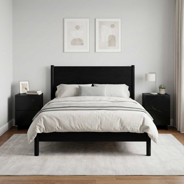vidaXL Nachttisch 2 stk. Schwarz 33,5 x 34,5 x 50 cm Holzwerkstoff, 8011390