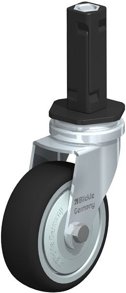 Blickle LRA-PATH 75K-FK-EV02 Apparate-Lenkrolle mit Expander, Thermoplastisches Polyurethan, Grau, 848669
