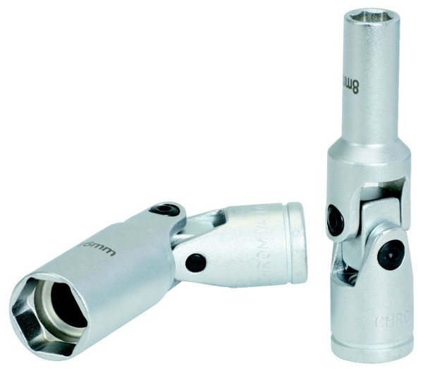 KS Tools 3/8" Glühkerzen-Gelenknüsse, kurz, 75mm, 10mm, 500.7303