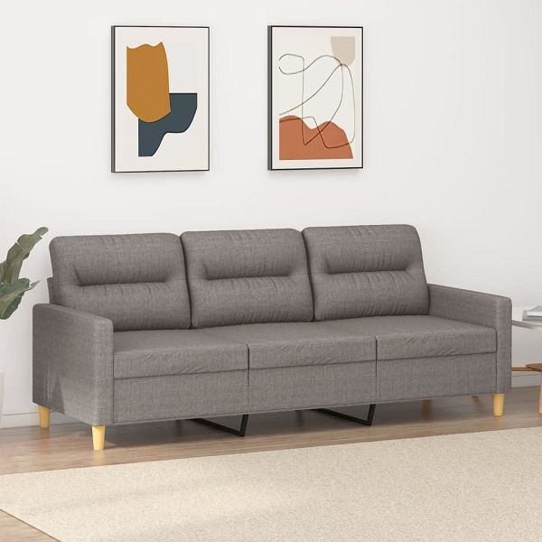 vidaXL 3-Sitzer-Sofa Taupe 180 cm Stoff, Top-Qualität, 359250
