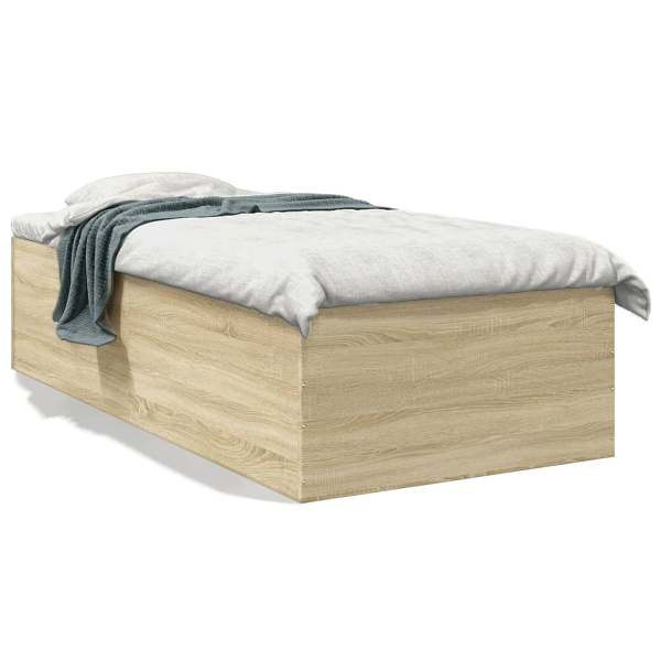 vidaXL Bettgestell Sonoma-Eiche 90x200 cm Holzwerkstoff, 3280967