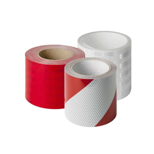 Stein HGS Reflexfolie für Stilpoller und Sperrpfosten, Meterware, weiß, nach DIN 675250, Tab 3, 40108