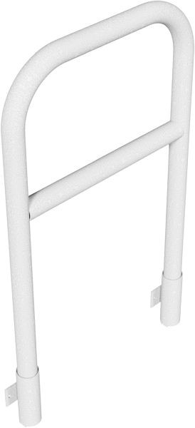 Schake Abweisebügel aus Stahlrohr Ø60mm, Breite: 700mm, Gesamthöhe: 1200 mm mit Querholm, feuerverzinkt, für Wandmontage, 465_21W