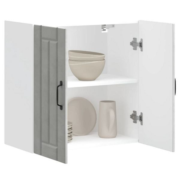 vidaXL Küchen-Hängeschrank Lucca Betongrau Holzwerkstoff, 853821