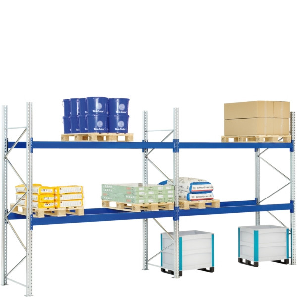 BITO Palettenregal P3 5005x1100x8600 Komplettregal, 3E 1000 RAL5010 U, 56095