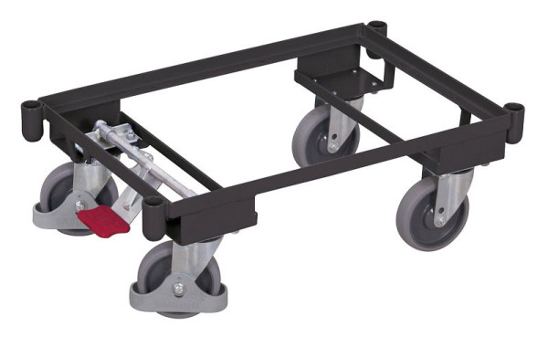 VARIOfit Euro-System-Roller mit Eckhülsen, Ladefläche: 605 x 410 mm, RAL 7016 anthrazitgrau, Ladehöhe: 210 mm, sw-410.060/AG
