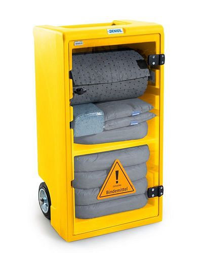 DENSORB Mobiles Notfallset, Bindemittel im gelben Caddy Small, Universal, 290815
