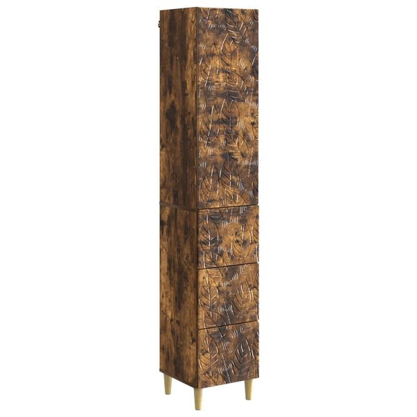 vidaXL Schrankset 2-teilig Geräucherte Eiche 33 x 34,5 x 90 cm, 3416732