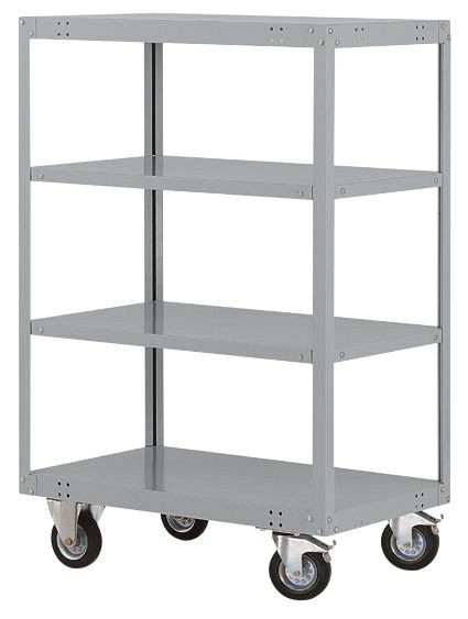 Manuflex Etagenwagen TRANSOMOBIL, mit 500 kg Tragkraft, HxBxT: 1545 x 1200 x 800 mm, alusilber, TP4183.9006