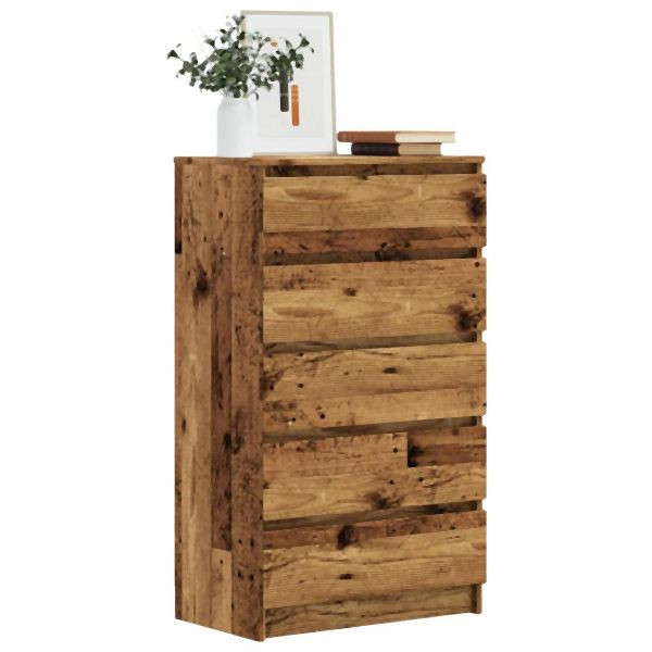 vidaXL Schubladenschrank Altholz-Optik 60x36x103 cm Holzwerkstoff, 855996