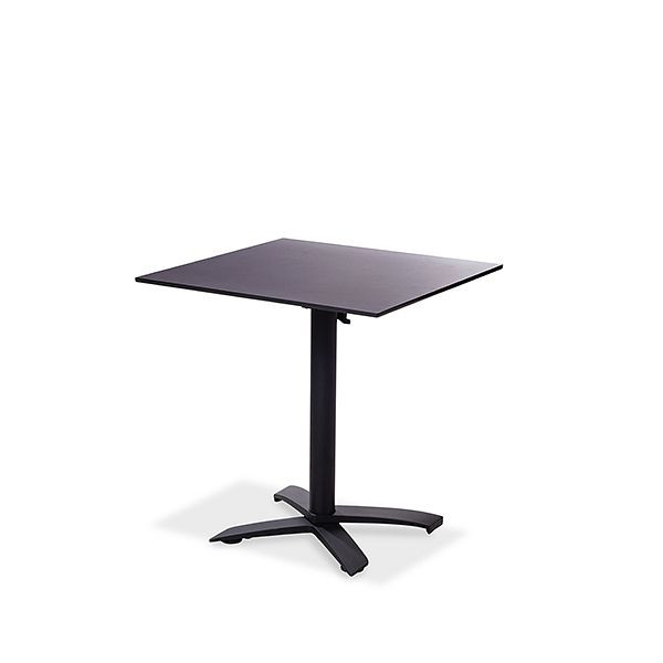 Feros X Cross niedrig Schwarz 74 cm, 11001, HPL Tischplatte 70x70cm, 110031077