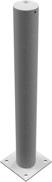 Schake Absperrpfosten Stahlrohr Ø 108 x 2,9 mm ortsfest, für Dübel Befestigung, feuerverzinkt, 493P