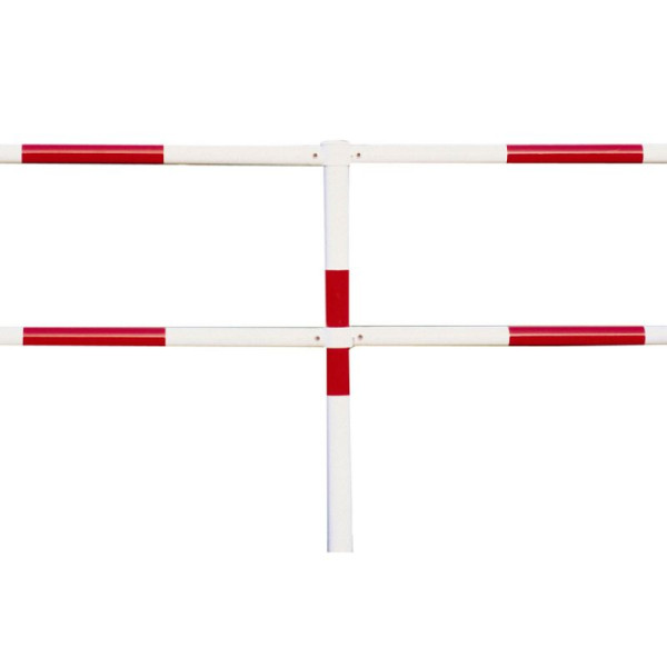 Stein HGS Systemgeländer -Mountain-, Standpfosten Ø 60 mm, mit Rundkopf, Gesamtlänge 1330mm, zum Einbetonieren, Farbe: rot/weiß, 11816