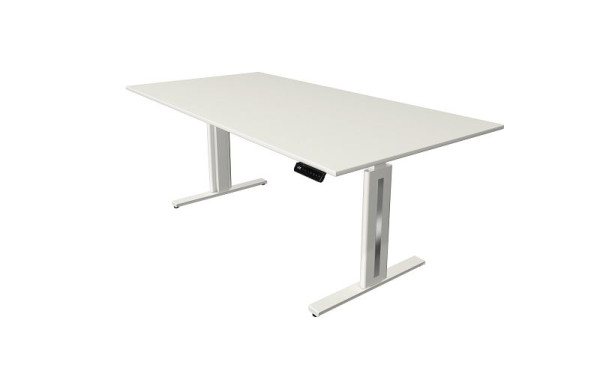 Kerkmann Sitz-/Stehtisch Move 3 fresh, B 2000 x T 1000 mm, elektrisch höhenverstellbar von 720-1200 mm, weiß, (Montage), 10185410-1