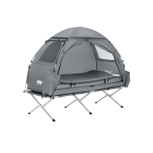 SoBuy Campingzelt mit einer Tür, Hellgrau, Funktional, OGS32-HG