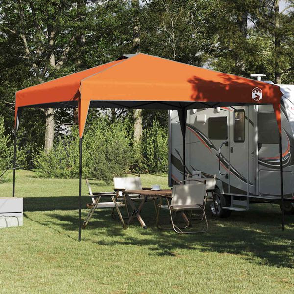 vidaXL Pop-up Pavillon Zelt Orange 300 x 300 cm Stoff, 42007388