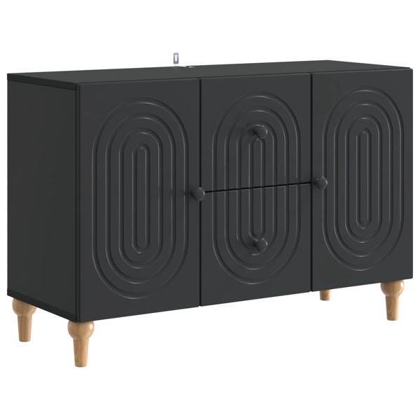 vidaXL TV-Schrank Schwarz 89 x 34,5 x 60 cm Holzwerkstoff, 894196